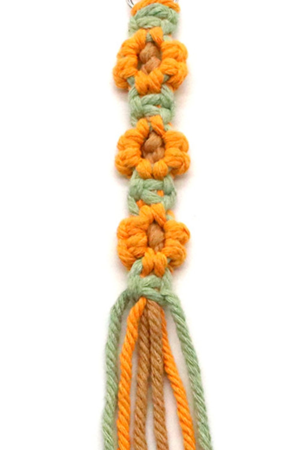 Assorted 4-Pack Hand-Woven Flower Keychain-Teresa&#39;s Fashionista LLC