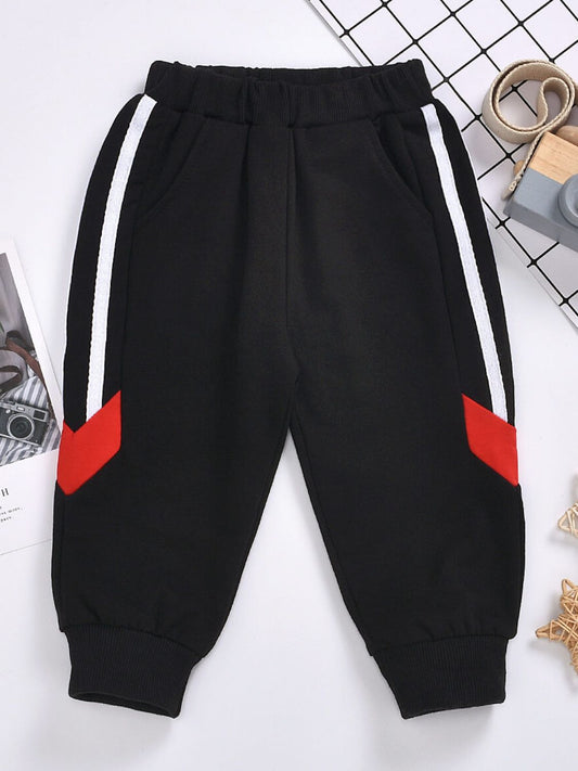 Kids Side Stripe Contrast Joggers-Teresa&#39;s Fashionista LLC