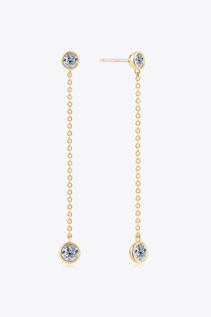 Moissanite Chain Earrings-Teresa&#39;s Fashionista LLC