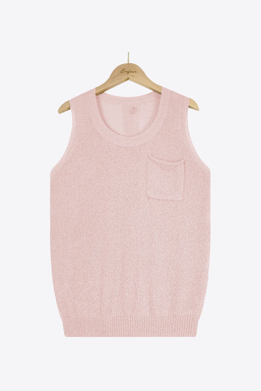 Buttoned Pocket Knit Tank-Teresa&#39;s Fashionista LLC