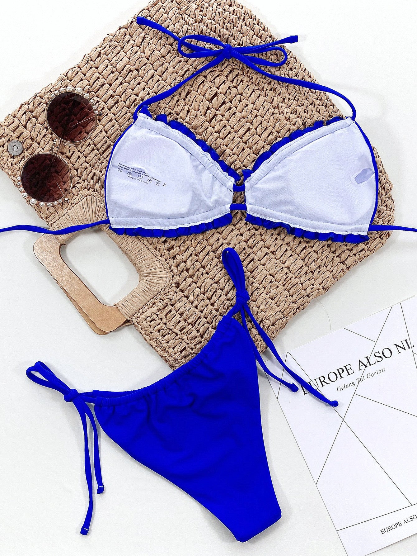 Frill Trill Halter Neck Bikini Set-Teresa&#39;s Fashionista LLC