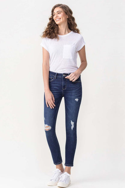 Lovervet Full Size Chelsea Midrise Crop Skinny Jeans-Teresa&#39;s Fashionista LLC