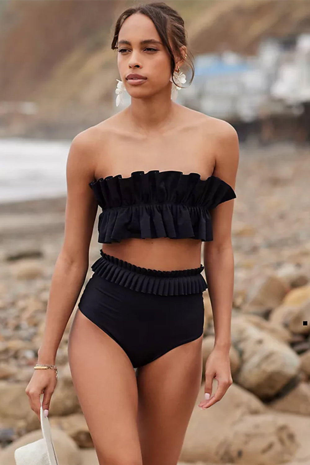 Ruffled Tie Back Two-Piece Swim Set-Teresa&#39;s Fashionista LLC