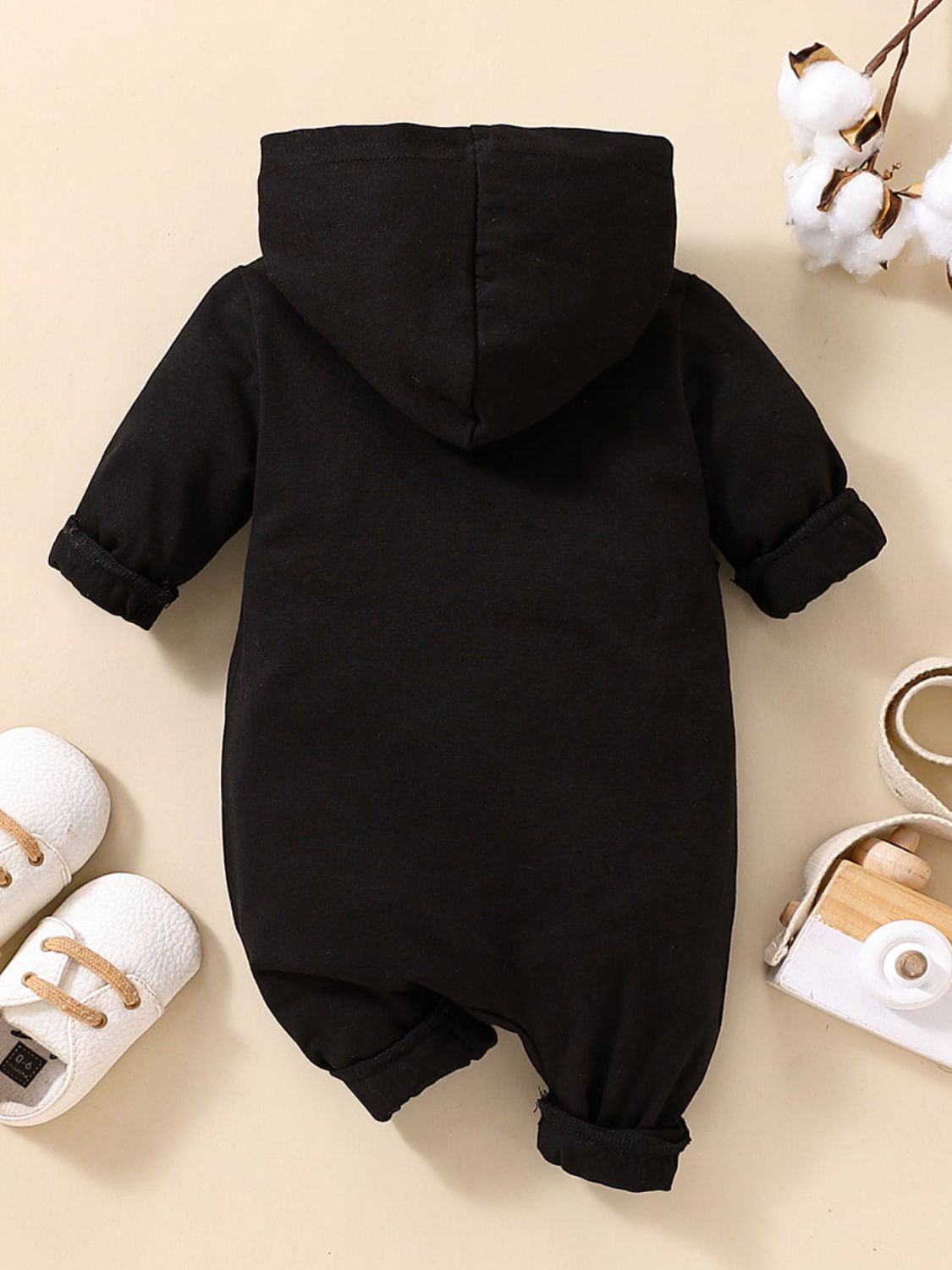 Baby LITTLE BOSS Graphic Hooded Jumpsuit-Teresa&#39;s Fashionista LLC