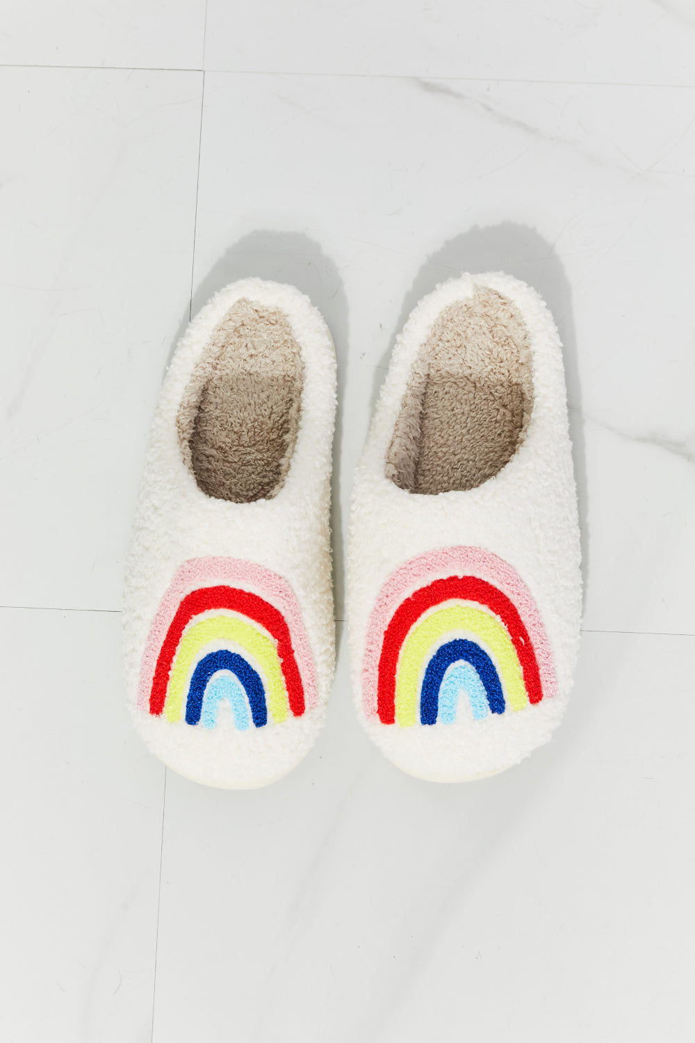 MMShoes Rainbow Plush Slipper-Teresa&#39;s Fashionista LLC