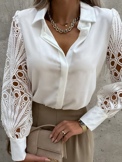 Long Lantern Sleeve Shirt-Teresa&#39;s Fashionista LLC