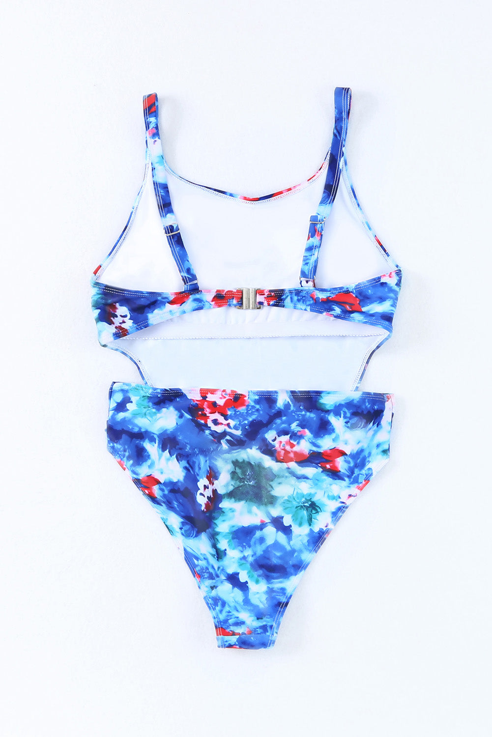 Floral Cutout Sleeveless One-Piece Swimsuit-Teresa&#39;s Fashionista LLC