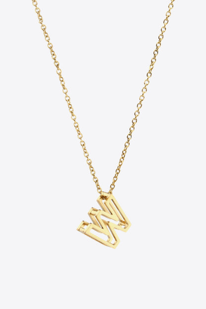 U to Z Letter Pendant Nekclace-Teresa&#39;s Fashionista LLC