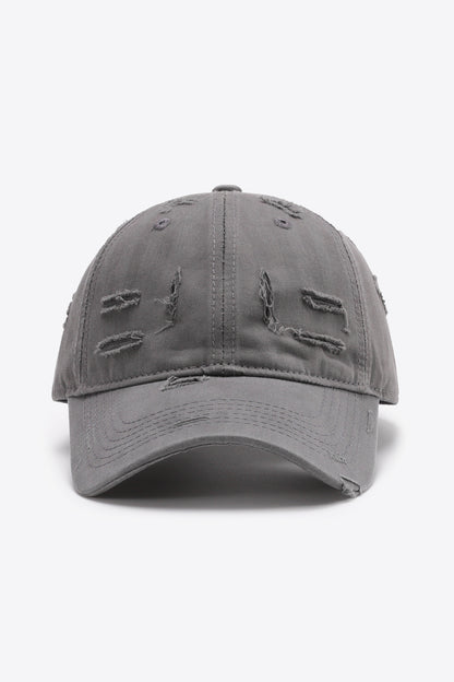 Distressed Adjustable Baseball Cap-Teresa&#39;s Fashionista LLC