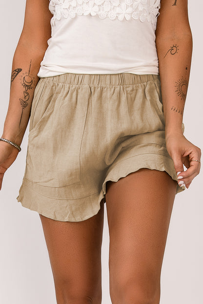 Elastic Waist Pocketed Shorts-Teresa&#39;s Fashionista LLC