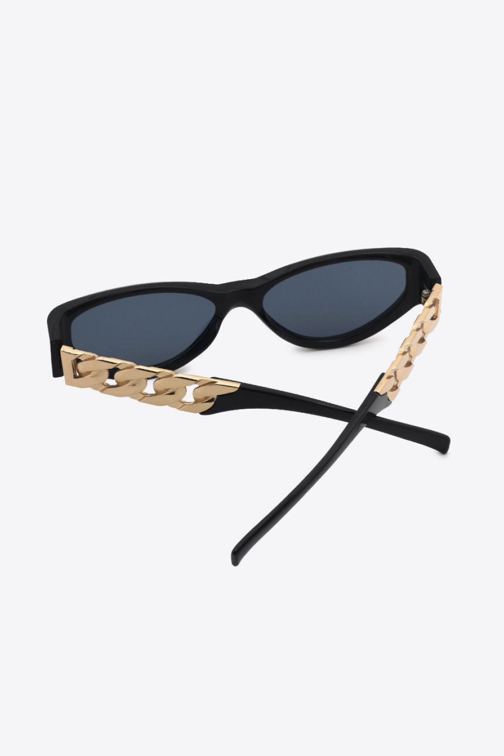 Chain Detail Temple Cat Eye Sunglasses-Teresa&#39;s Fashionista LLC