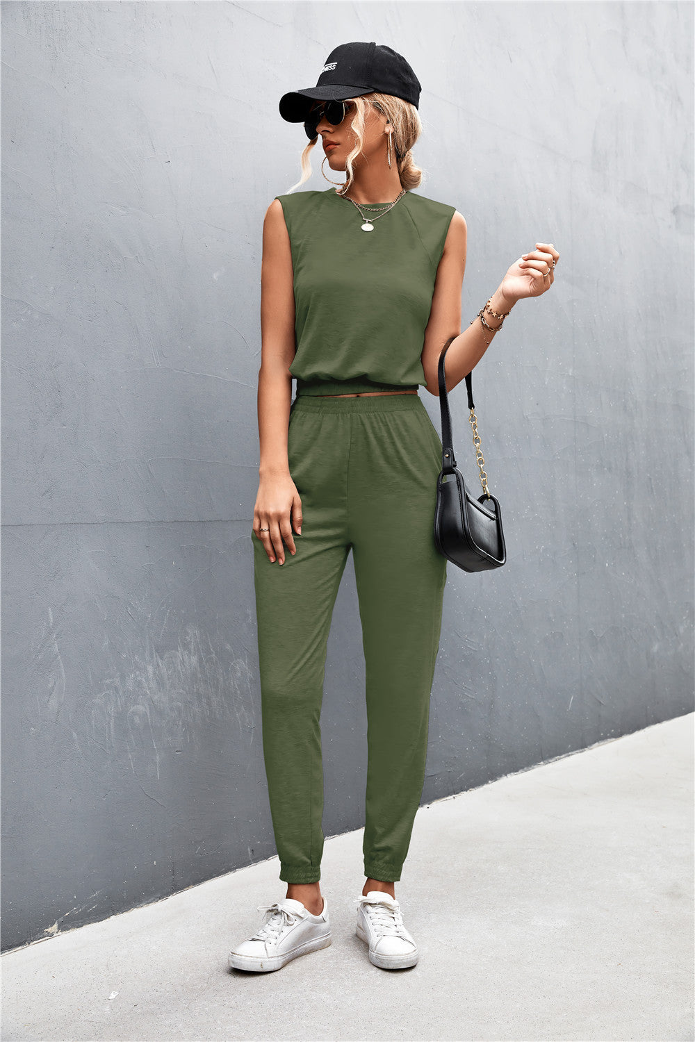 Sleeveless Top and Joggers Set-Teresa&#39;s Fashionista LLC