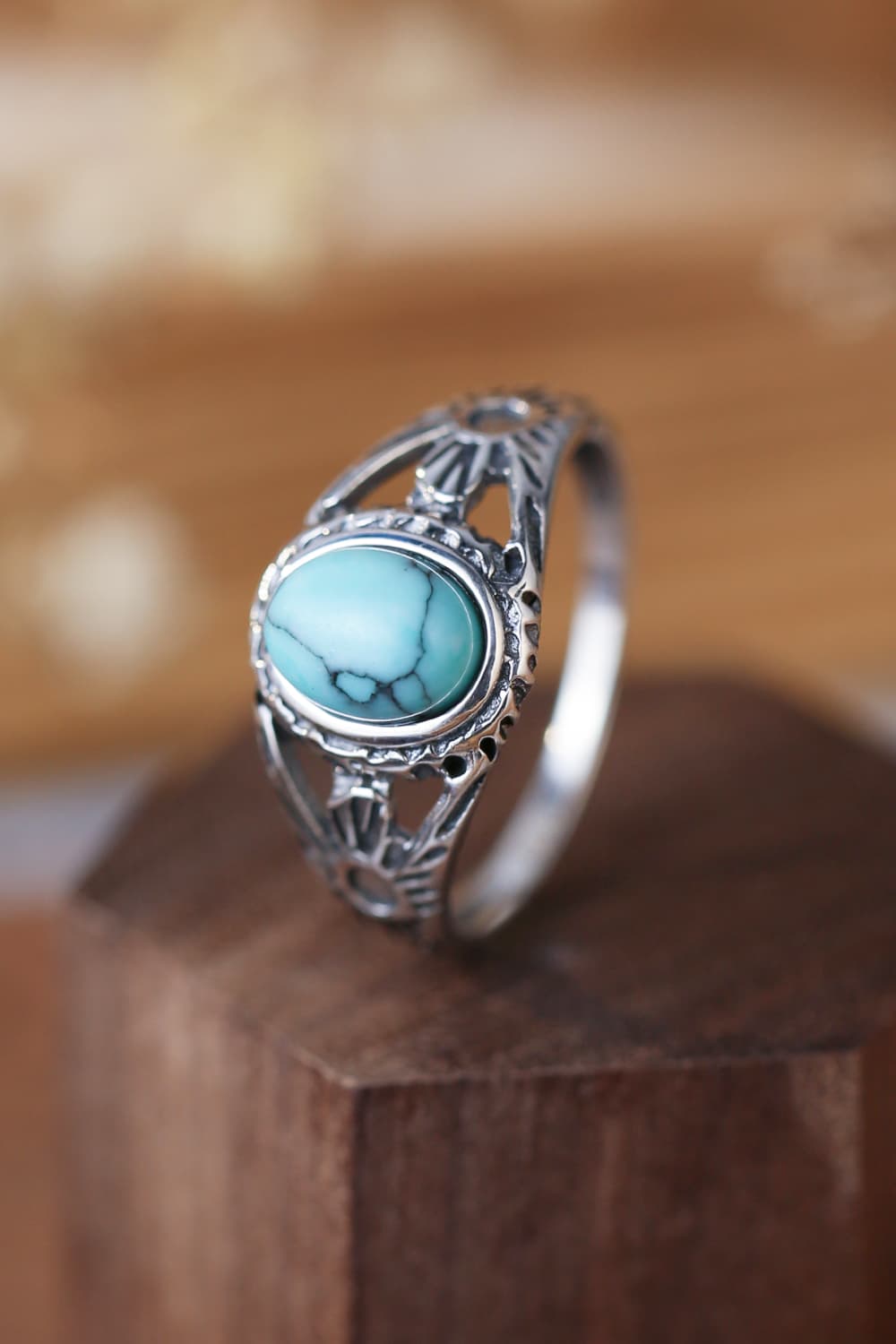 Turquoise 925 Sterling Silver Ring-Teresa&#39;s Fashionista LLC