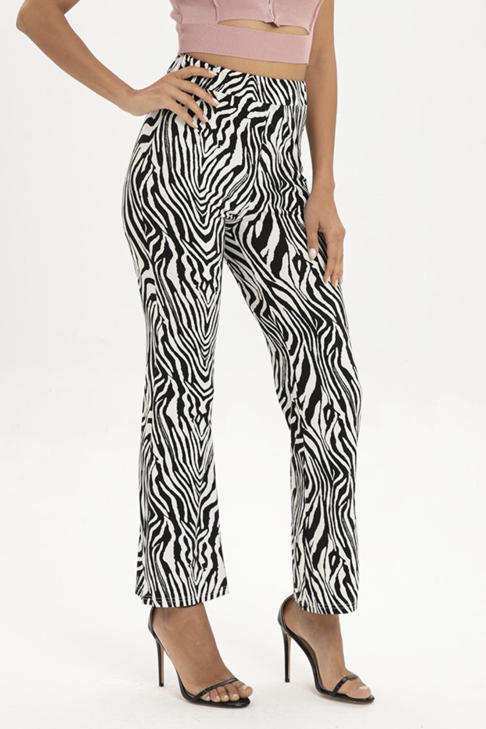 Zebra Print Straight Leg Pants-Teresa&#39;s Fashionista LLC