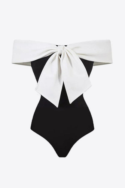 Contrast Bow Detail Two-Piece Swim Set-Teresa&#39;s Fashionista LLC