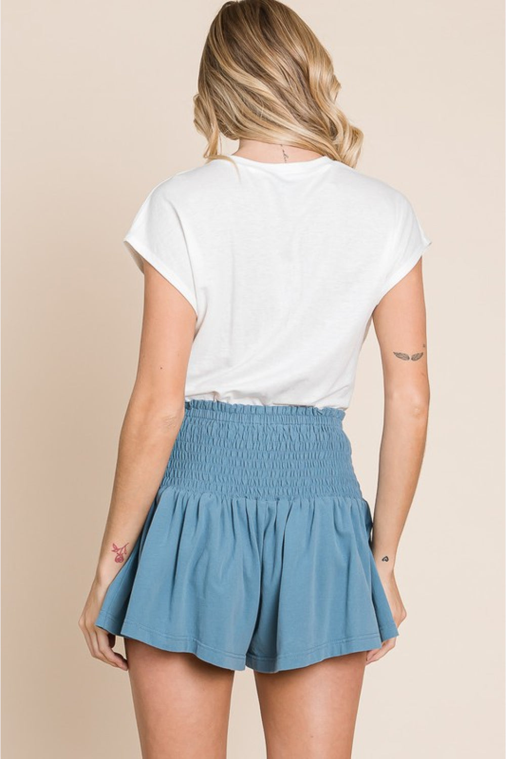 HEYSON Full Size Life's A Highway Mineral Washed Smocked Shorts-Teresa&#39;s Fashionista LLC