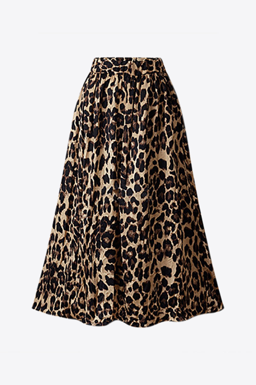 Plus Size Leopard Print Midi Skirt-Teresa&#39;s Fashionista LLC