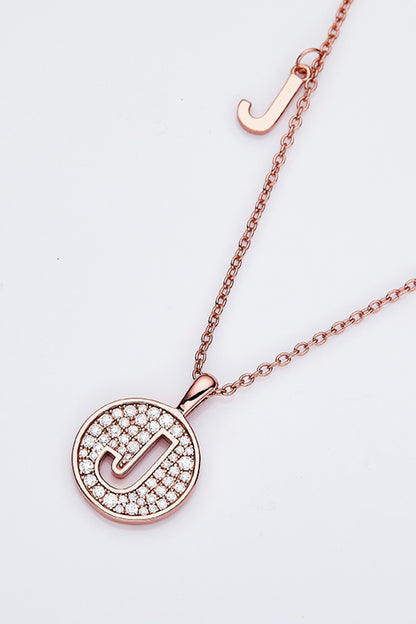 Moissanite A to J Pendant Necklace-Teresa&#39;s Fashionista LLC