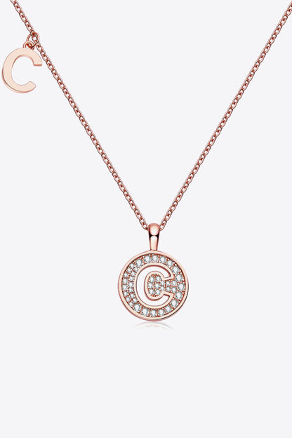 Moissanite A to J Pendant Necklace-Teresa&#39;s Fashionista LLC