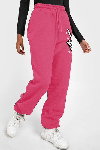 Simply Love Simply Love Full Size Drawstring DAY YOU DESERVE Graphic Long Sweatpants-Teresa&#39;s Fashionista LLC