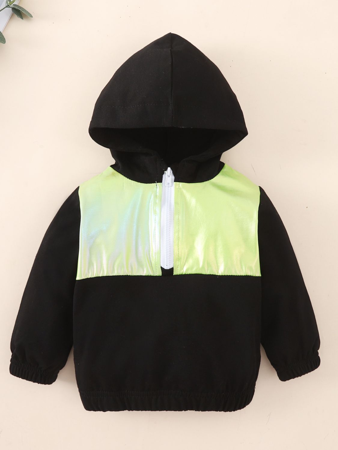 Baby Two-Tone Hoodie and Letter Graphic Joggers Set-Teresa&#39;s Fashionista LLC