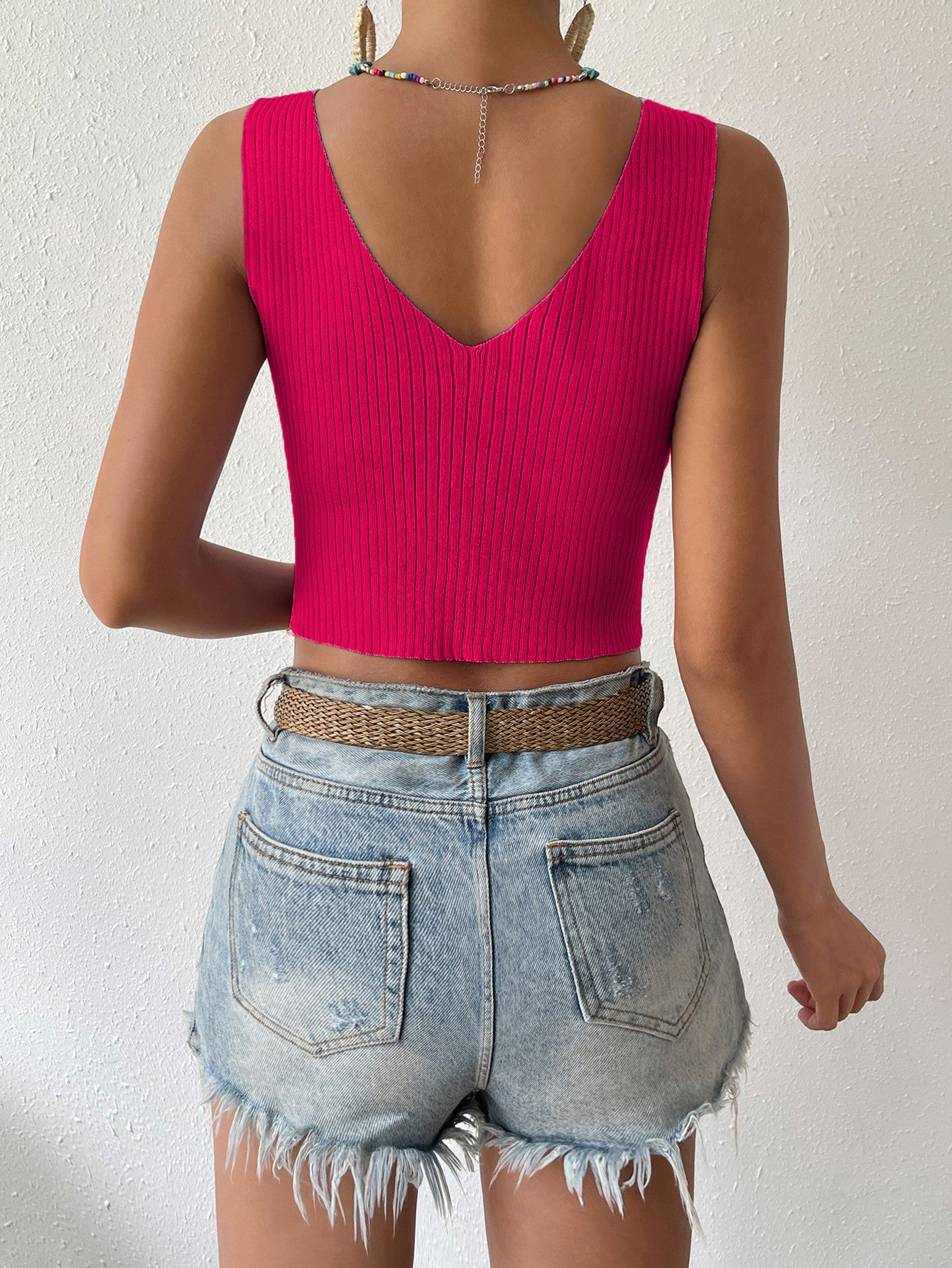 Twisted Cropped Knit Tank-Teresa&#39;s Fashionista LLC