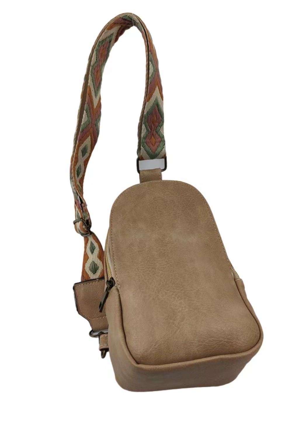 Random Pattern Adjustable Strap PU Leather Sling Bag-Teresa&#39;s Fashionista LLC