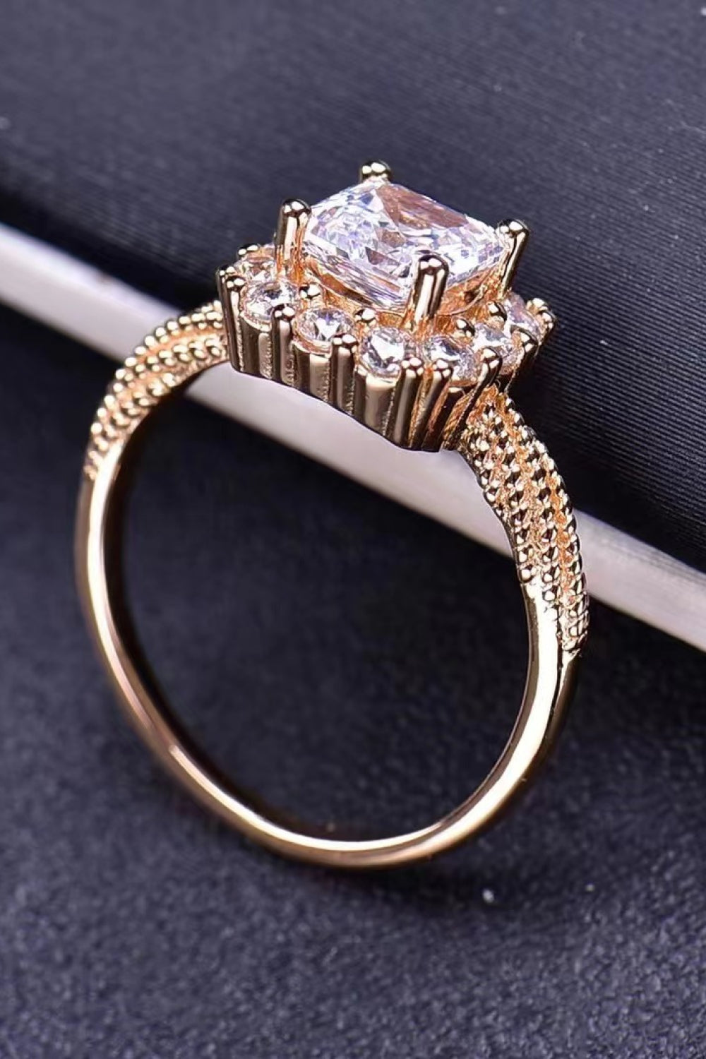 1 Carat Moissanite Twisted Ring-Teresa&#39;s Fashionista LLC