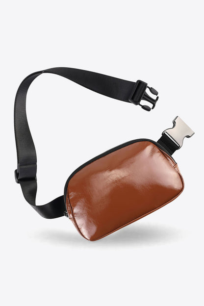 PU Leather Adjustable Strap Sling Bag-Teresa&#39;s Fashionista LLC