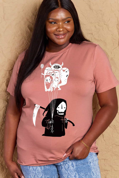 Simply Love Full Size Death Graphic T-Shirt-Teresa&#39;s Fashionista LLC