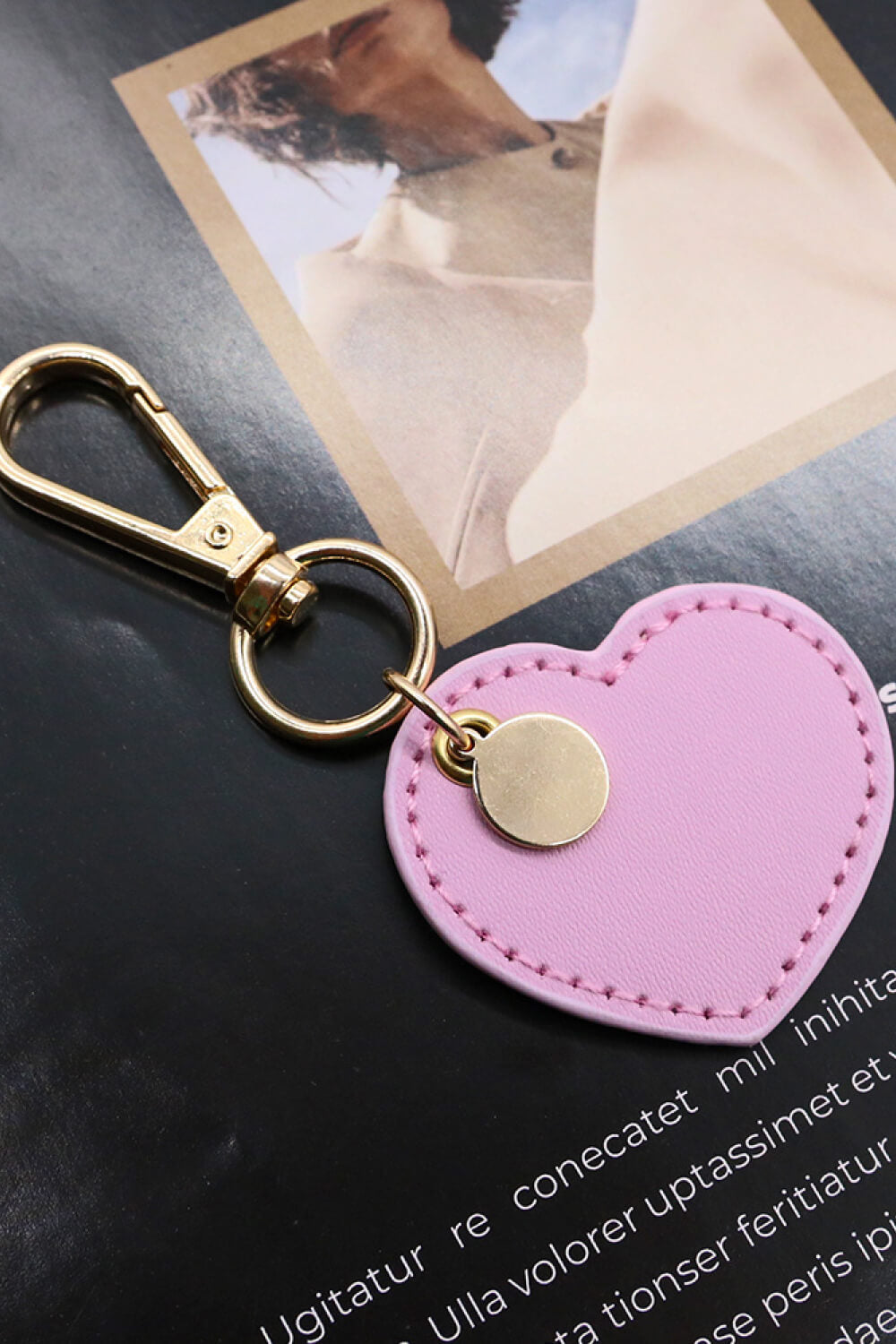 Assorted 4-Pack Heart Shape PU Leather Keychain-Teresa&#39;s Fashionista LLC