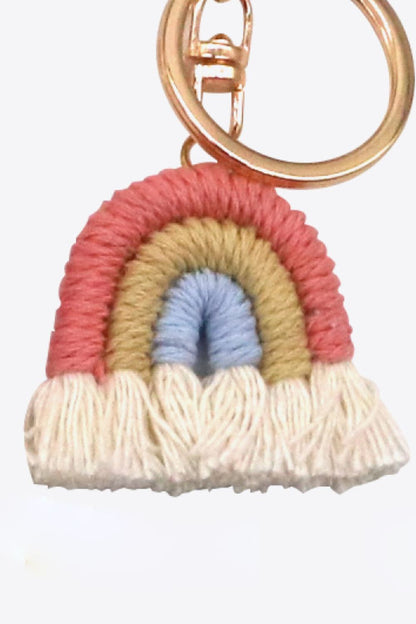 Assorted 4-Pack Rainbow Fringe Keychain-Teresa&#39;s Fashionista LLC