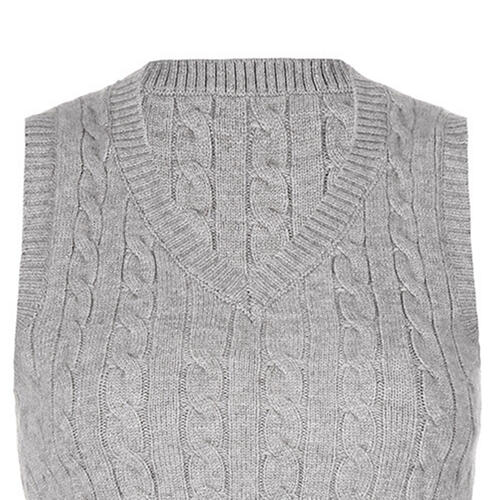 Cable-knit V-Neck Sweater Vest-Teresa&#39;s Fashionista LLC