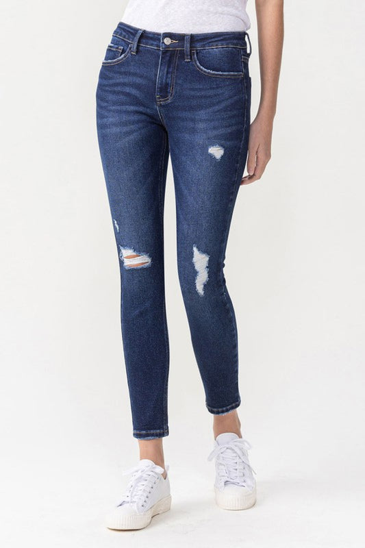 Lovervet Full Size Chelsea Midrise Crop Skinny Jeans-Teresa&#39;s Fashionista LLC