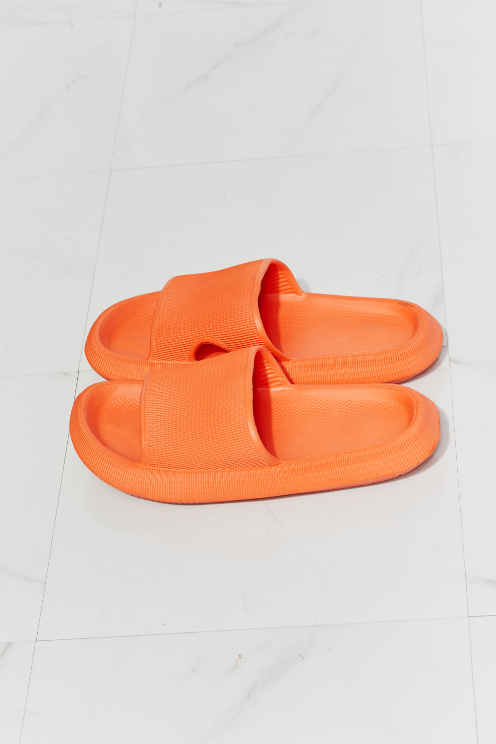 MMShoes Arms Around Me Open Toe Slide in Orange-Teresa&#39;s Fashionista LLC