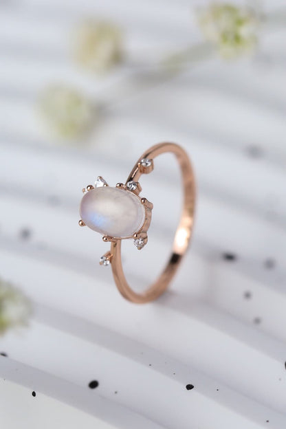 High Quality Natural Moonstone 925 Sterling Silver Ring-Teresa&#39;s Fashionista LLC