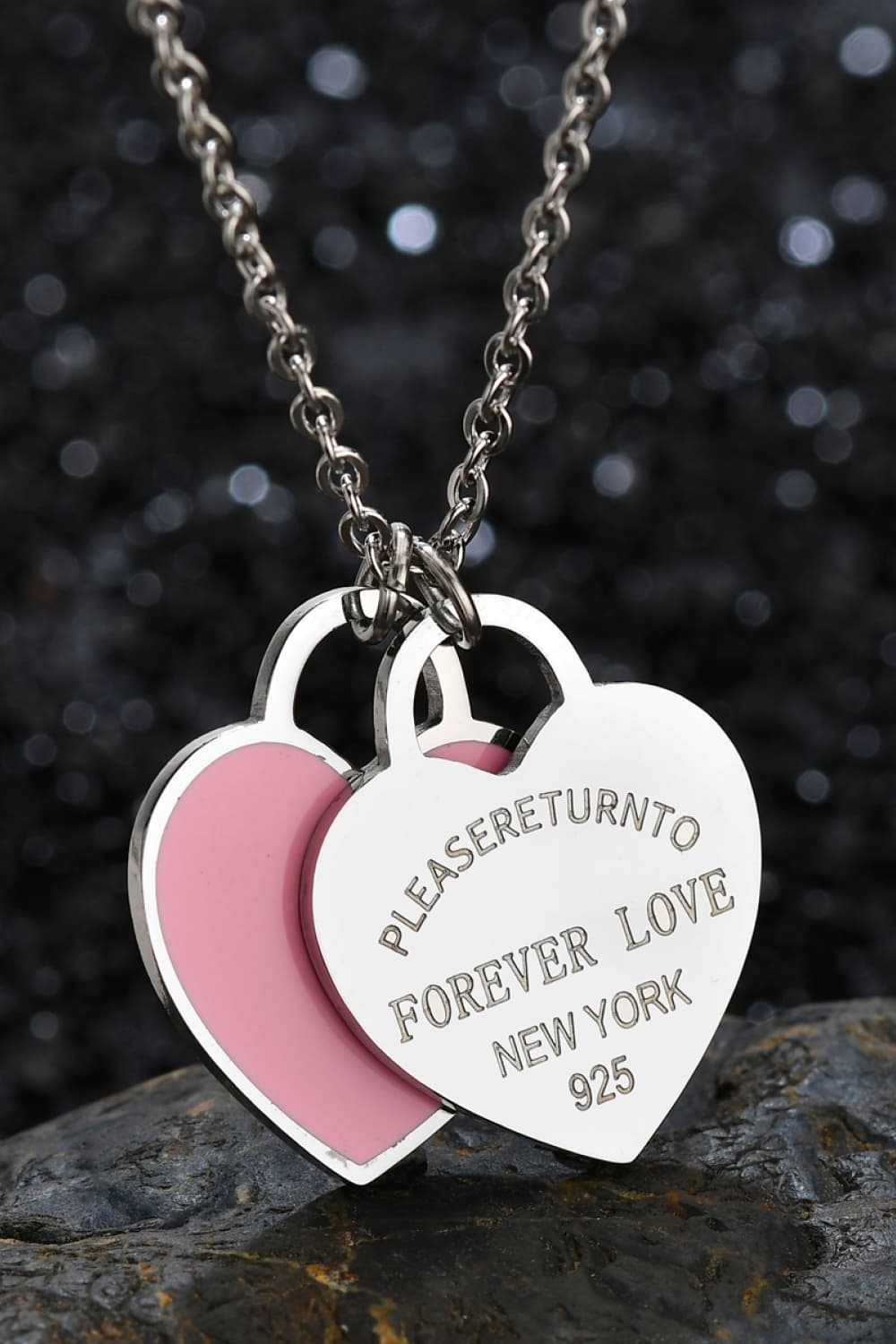 Heart Pendant Stainless Steel Necklace-Teresa&#39;s Fashionista LLC