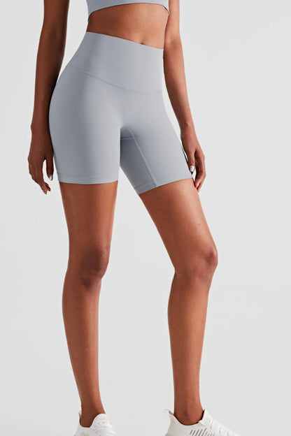 High-Rise Elastic Waistband Biker Shorts-Teresa&#39;s Fashionista LLC