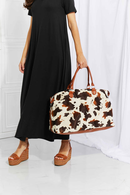 Animal Print Plush Weekender Bag-Teresa&#39;s Fashionista LLC