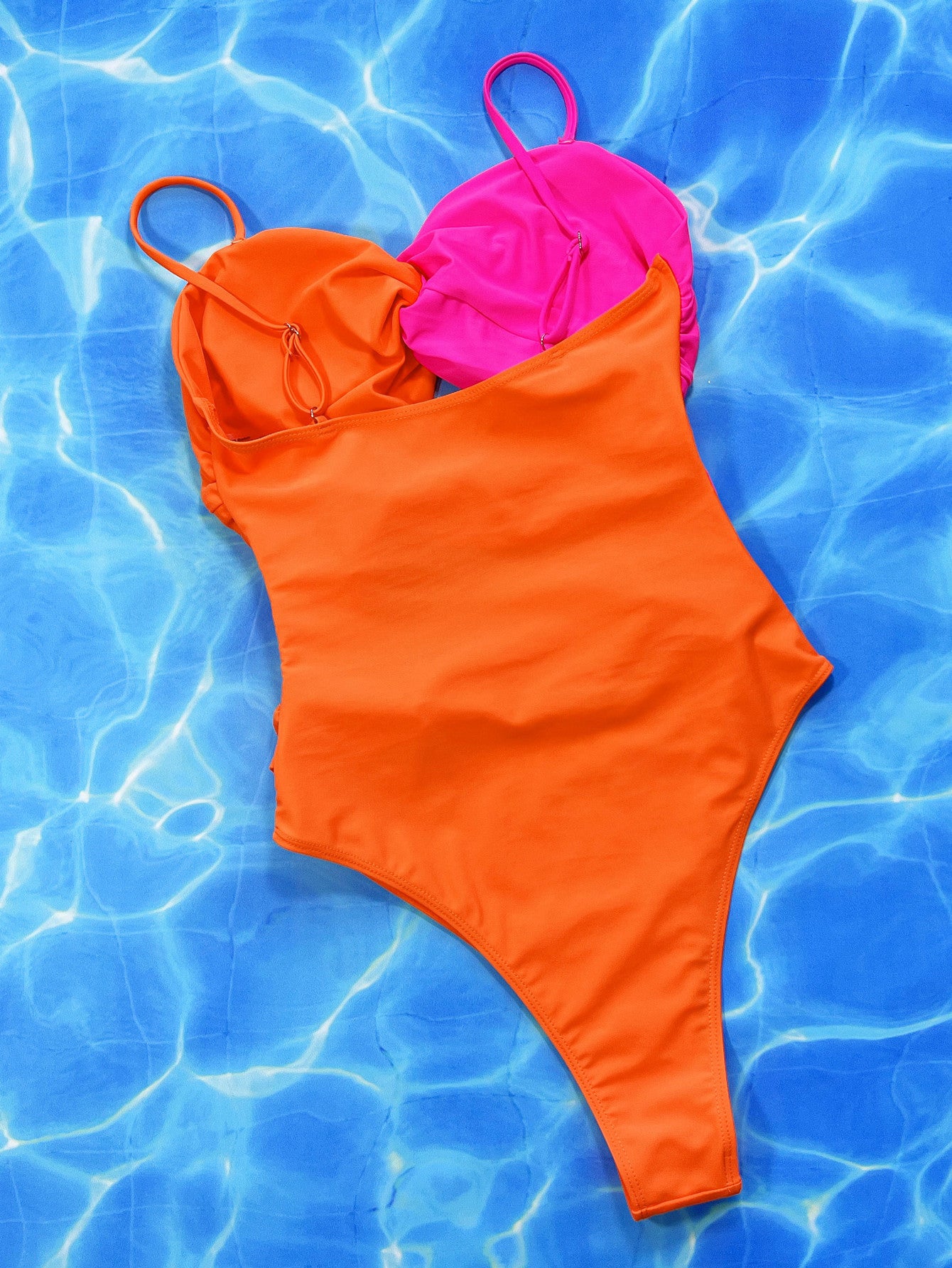 Two-Tone Twisted Cutout One-Piece Swimsuit-Teresa&#39;s Fashionista LLC