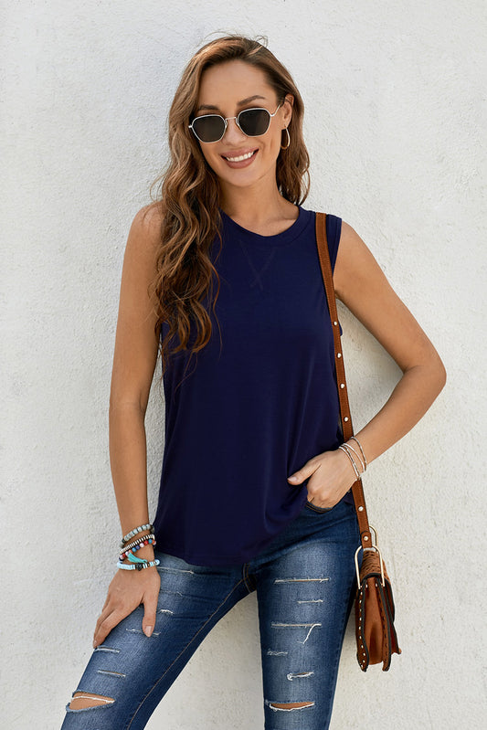 Round Neck Tank-Teresa&#39;s Fashionista LLC