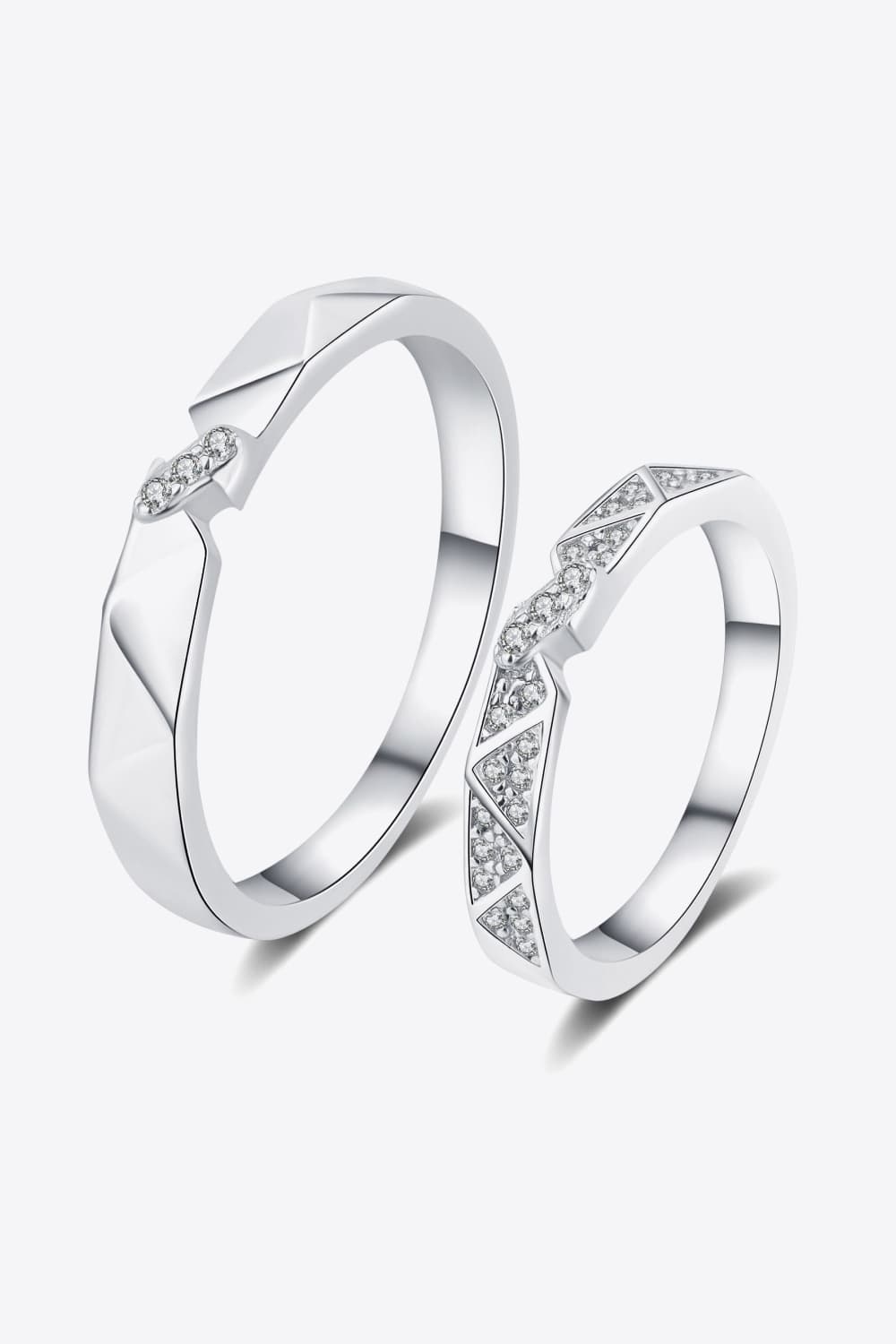 Moissanite Minimalist Rhodium-Plated Ring-Teresa&#39;s Fashionista LLC