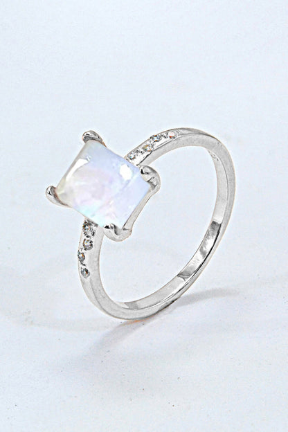 Square Moonstone Ring-Teresa&#39;s Fashionista LLC