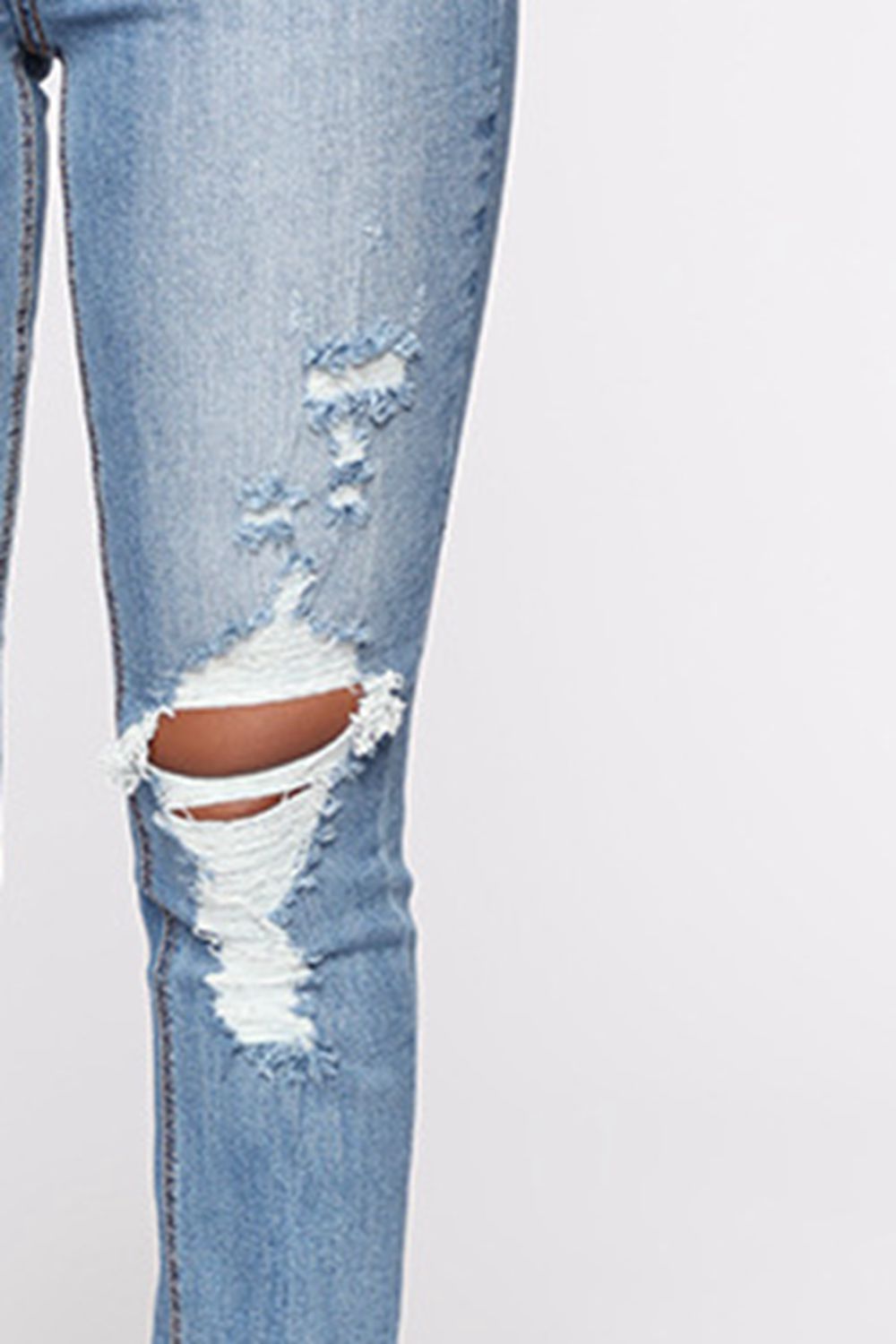 Distressed Slit Jeans-Teresa&#39;s Fashionista LLC