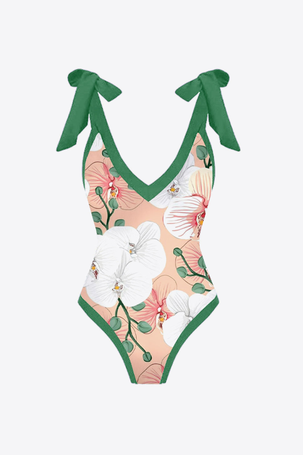 Floral V-Neck Two-Piece Swim Set-Teresa&#39;s Fashionista LLC