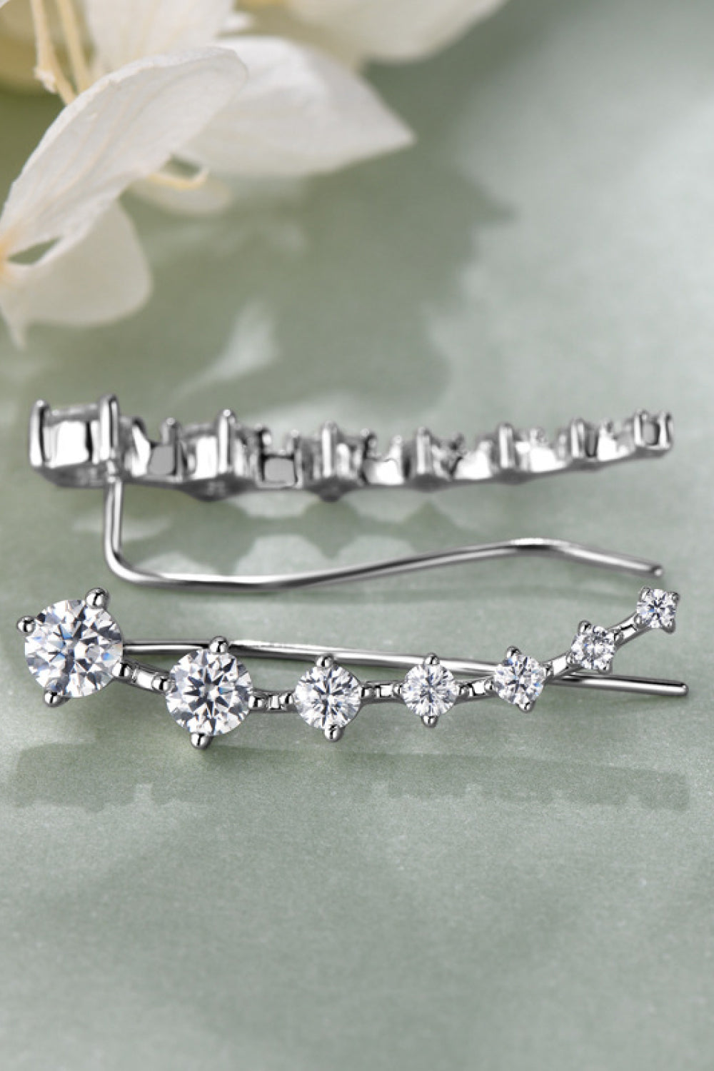 1.9 Carat Moissanite 925 Sterling Silver Earrings-Teresa&#39;s Fashionista LLC