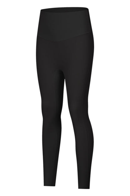 Seamless High-Rise Wide Waistband Yoga Leggings-Teresa&#39;s Fashionista LLC