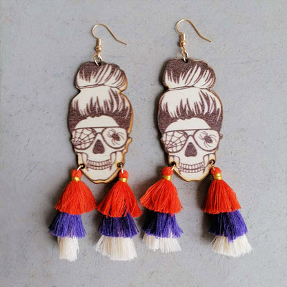 Spider Grandma Tassel Detail Dangle Earrings-Teresa&#39;s Fashionista LLC