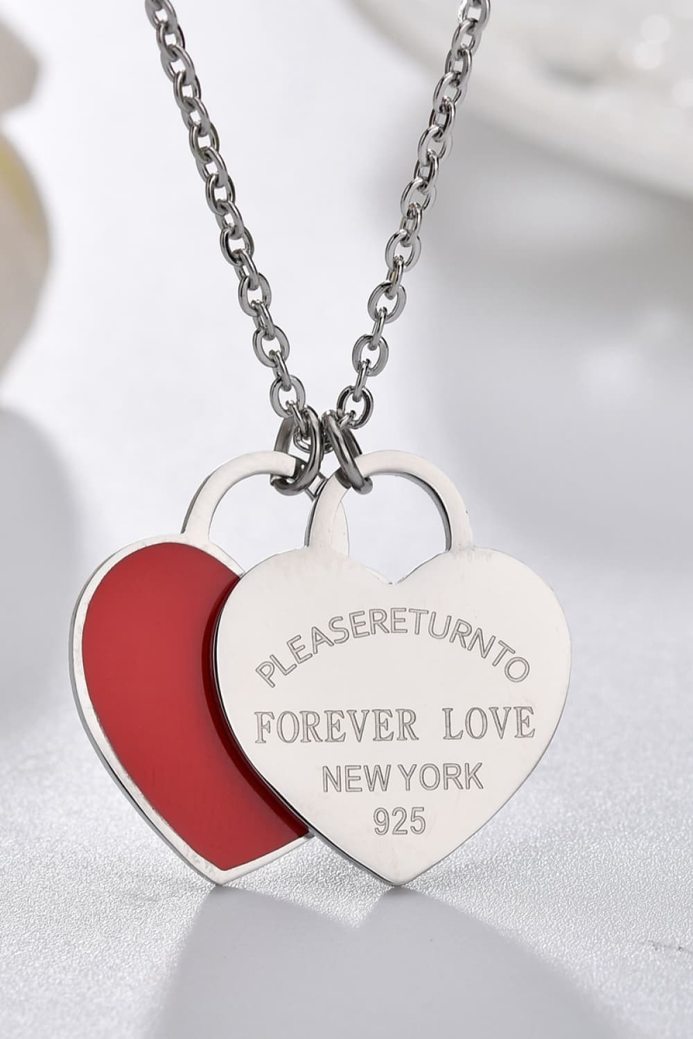 Heart Pendant Stainless Steel Necklace-Teresa&#39;s Fashionista LLC