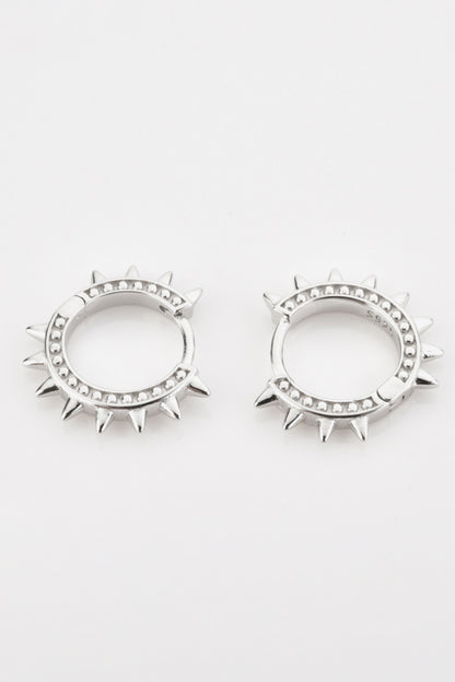 925 Sterling Silver Huggie Earrings-Teresa&#39;s Fashionista LLC